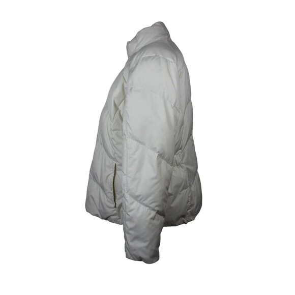 Eddie Bauer women's ivory full zip premium goose down filled puffer jacket 2X - Picture 2 of 16